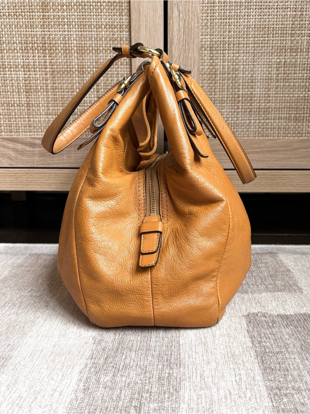 COACH Madison Maggie Mustard Yellow Leather Shoulder Bag Hobo Handbag 16503 - Picture 3 of 14